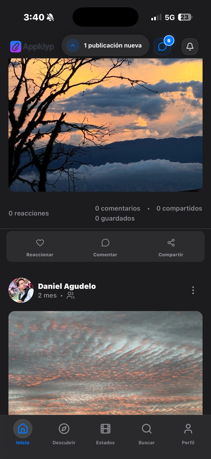 Feed de amigos y seguidores